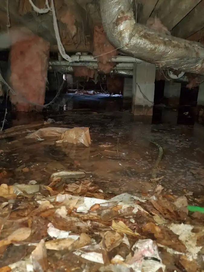 Crawl space flood assessment for Commercial Water Damage Restoration in Nashville